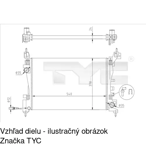 Chladiče vody 5558083X /POLCAR/ - obr. 2