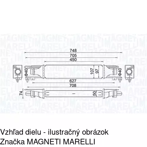 Chladiče vzduchu (Intercoolery) 5558J8-2 /POLCAR/ - obr. 3