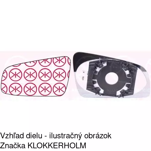 Sklo vonkajšieho zrkadla s držiakom 5561552M /POLCAR/ - obr. 3