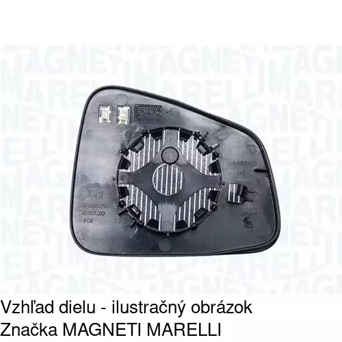 Sklo vonkajšieho zrkadla s držiakom 55L1555M /POLCAR/ - obr. 5