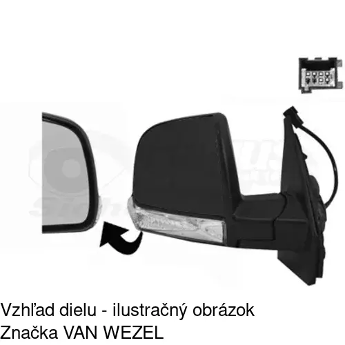 Vonkajšie zrkadlo POLCAR 55U1522M