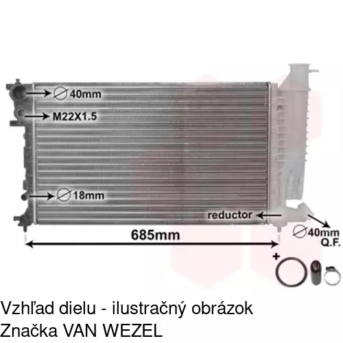 Chladiče vody 570708A1 /POLCAR/ - obr. 1