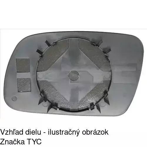 Sklo vonkajšieho zrkadla s držiakom 5710551M /POLCAR/ - obr. 5