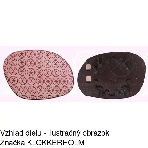 Sklo vonkajšieho zrkadla s držiakom 5723553M /POLCAR/ - obr. 3