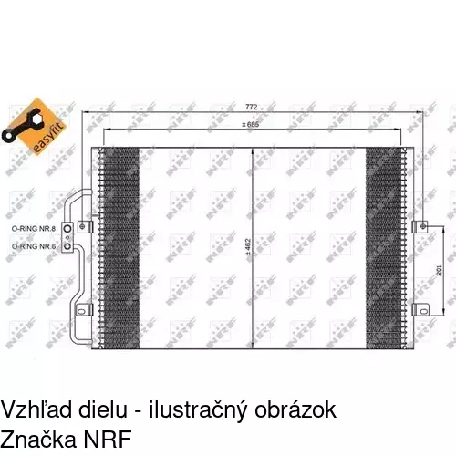 Chladiče klimatizácie 5786K8C1S /POLCAR/ - obr. 2