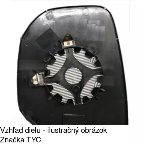 Sklo vonkajšieho zrkadla s držiakom 5792542E /POLCAR/ - obr. 3