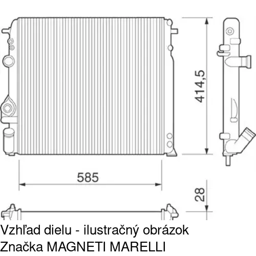 Chladiče vody 600708A5 /POLCAR/ - obr. 2