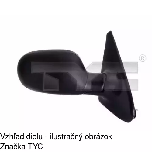 Vonkajšie zrkadlo POLCAR 6007514M