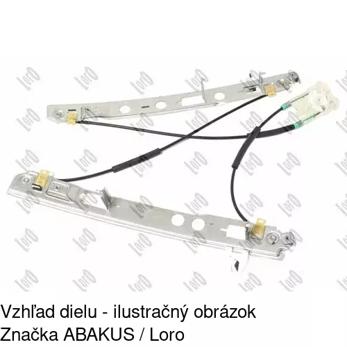 Mechanizmus sťahovania okna elektrický bez motora POLCAR 6012PSG6E