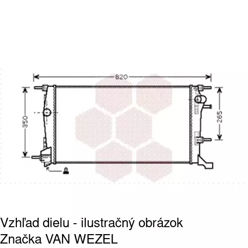 Chladiče vody 601408A2 /POLCAR/ - obr. 1