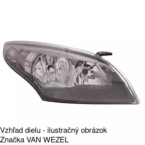 Hlavný reflektor 6014105E /POLCAR/ - obr. 3