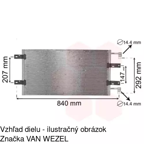 Chladiče klimatizácie 6026K8C2S /POLCAR/ - obr. 3
