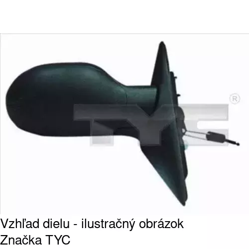 Vonkajšie zrkadlo 6032522M /POLCAR/