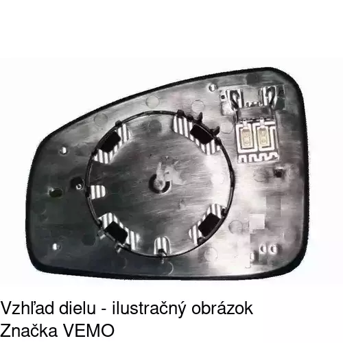 Sklo vonkajšieho zrkadla s držiakom 6039553E /POLCAR/ - obr. 4