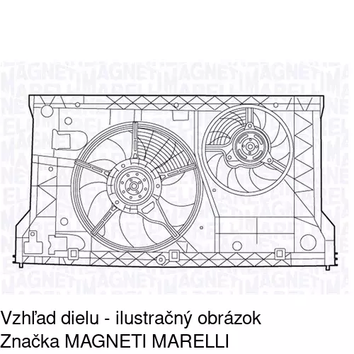 Ventilátor bez krytu / podpery POLCAR 604123U4X