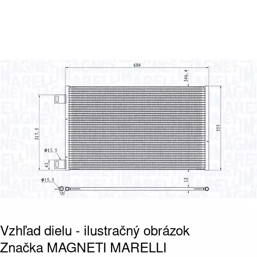 Chladiče klimatizácie 6062K8C1S /POLCAR/ - obr. 1