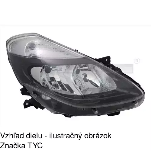 Hlavný reflektor 6064094E /POLCAR/ - obr. 1