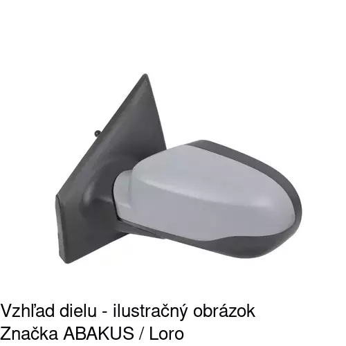 Sklo vonkajšieho zrkadla s držiakom 6064542E /POLCAR/ - obr. 3