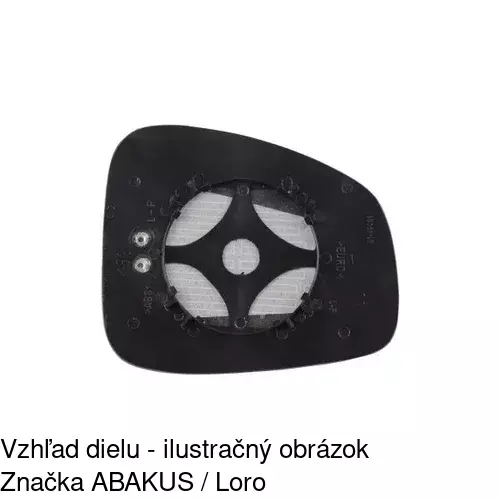 Sklo vonkajšieho zrkadla s držiakom 6073544M /POLCAR/ - obr. 1