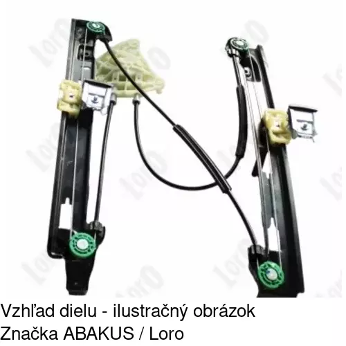 Mechanizmus sťahovania okna elektrický bez motora 6726PSG1 /POLCAR/ - obr. 2