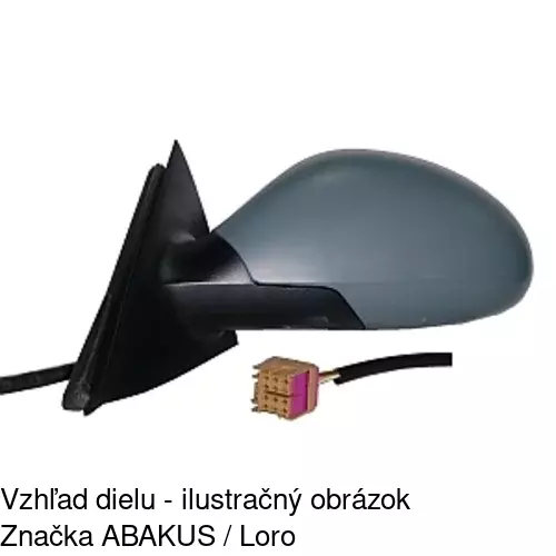 Sklo vonkajšieho zrkadla s držiakom 6730542E /POLCAR/ - obr. 4
