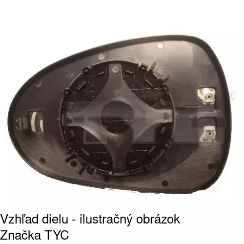 Sklo vonkajšieho zrkadla s držiakom 6732542M /POLCAR/ - obr. 3