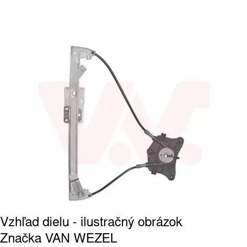 Mechanizmus sťahovania okna elektrický bez motora 6935PSG3E /POLCAR/ - obr. 3