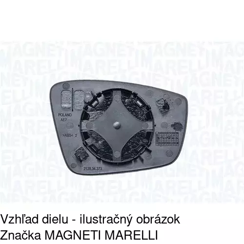 Sklo vonkajšieho zrkadla s držiakom 69B1554M /POLCAR/ - obr. 2