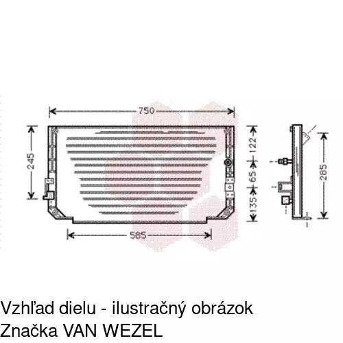 Chladiče klimatizácie 8112K8B1 /POLCAR/ - obr. 1