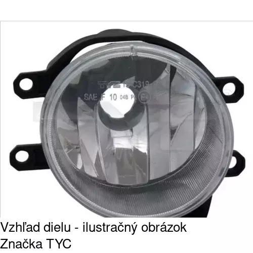 Hmlové svetlo - predné POLCAR 81C3290E