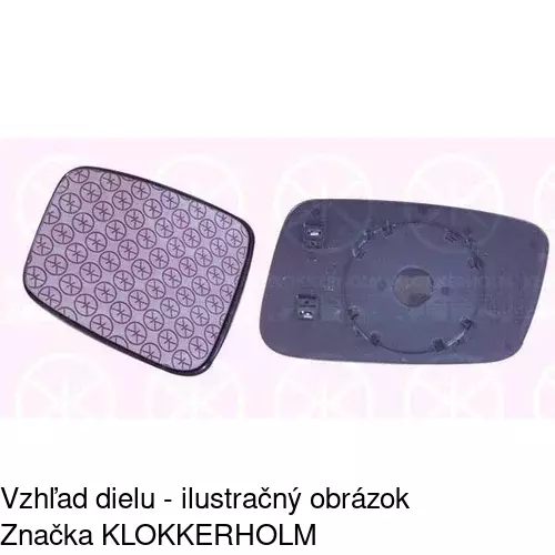 Sklo vonkajšieho zrkadla s držiakom 9085556E /POLCAR/ - obr. 1