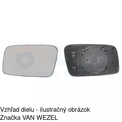 Sklo vonkajšieho zrkadla s držiakom 9085556E /POLCAR/ - obr. 4