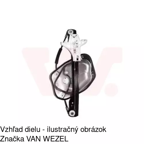 Mechanizmus sťahovania okna elektrický bez motora 9514PSG3 /POLCAR/ - obr. 3