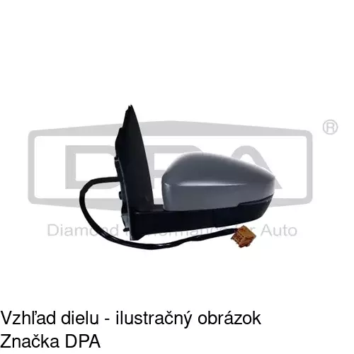 Sklo vonkajšieho zrkadla s držiakom 9533542E /POLCAR/ - obr. 2
