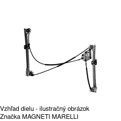 Mechanizmus sťahovania okna elektrický bez motora 9533PSG6E /POLCAR/ - obr. 1