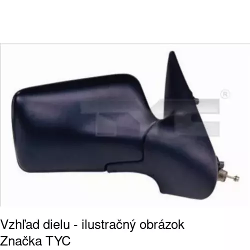 Sklo vonkajšieho zrkadla s držiakom 9538546E /POLCAR/ - obr. 1