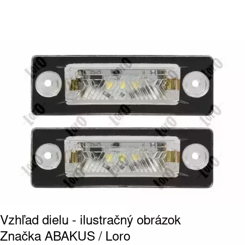 Svetlo na osvetlenie evidenčného čísla POLCAR 9549956