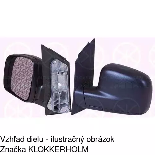 Sklo vonkajšieho zrkadla s držiakom 9568548M /POLCAR/ - obr. 2