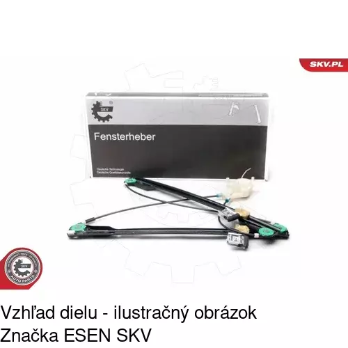 Mechanizmus sťahovania okna elektrický bez motora 9568PSG2 /POLCAR/