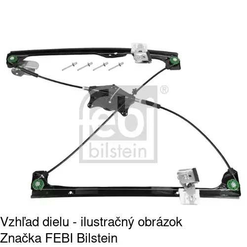 Mechanizmus sťahovania okna elektrický bez motora 9578PSG5 /POLCAR/ - obr. 5