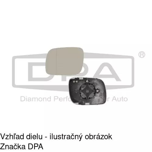 Sklo vonkajšieho zrkadla s držiakom 9580545E /POLCAR/ - obr. 3