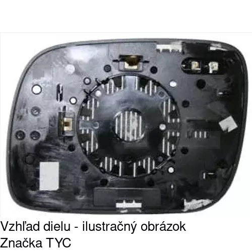 Sklo vonkajšieho zrkadla s držiakom POLCAR 9580555E