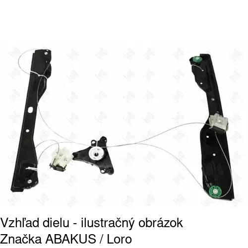 Mechanizmus sťahovania okna elektrický bez motora 9585PSG2 /POLCAR/ - obr. 5