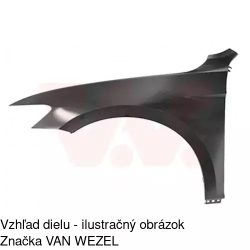 Predný blatník 95D301 /POLCAR/ - obr. 2