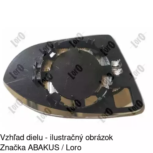 Sklo vonkajšieho zrkadla s držiakom 95D3545M /POLCAR/ - obr. 2