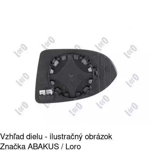 Sklo vonkajšieho zrkadla s držiakom 95D3555M /POLCAR/ - obr. 2