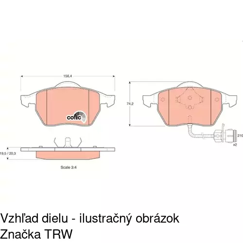 Brzdové dosky POLCAR S70-0012