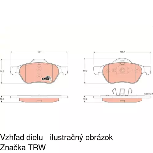 Brzdové dosky POLCAR S70-0110