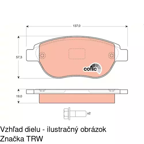 Brzdové dosky S70-0118 /POLCAR/ - obr. 3