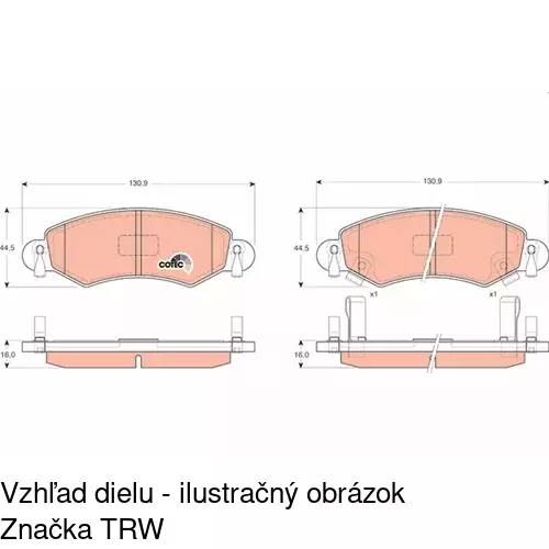 Brzdové dosky S70-0183 /POLCAR/ - obr. 3